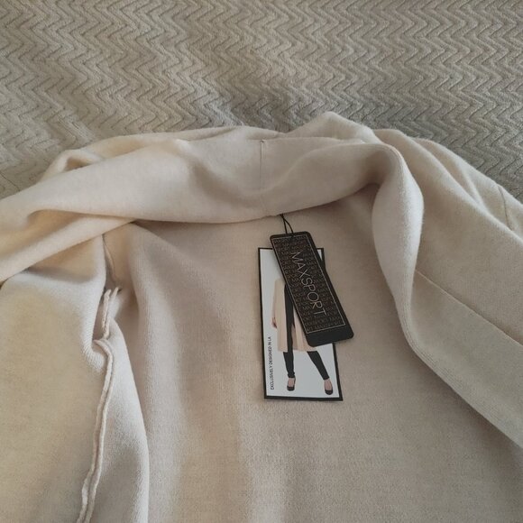 Max Sport Women's Long Cardigan Sweater, Color: Heather Stone, Size: Small - Picture 15 of 16